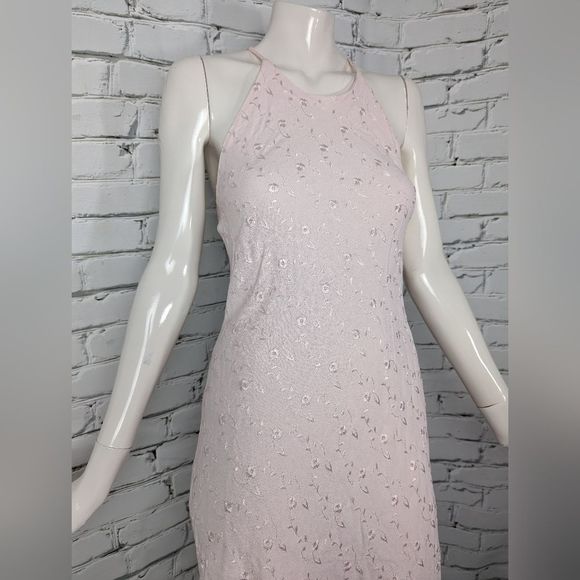 Vintage 90's pink eyelet mini dress with spaghetti straps - Picture 5 of 8